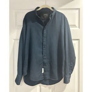 Rag & Bone Button Down Long Sleeve Linen / Cotton Blend Men's Medium